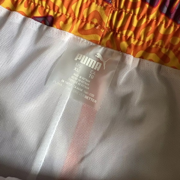 Puma No Fade Swim Trunk 7in Inseam Size XL Orange W/Logo Accent NWT $55 - Picture 11 of 11